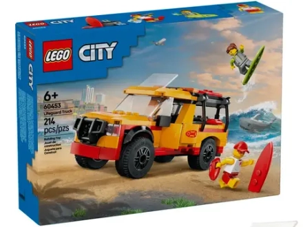 Конструктор LEGO CITY Пляжный спасательный грузовик для спасателей 60453