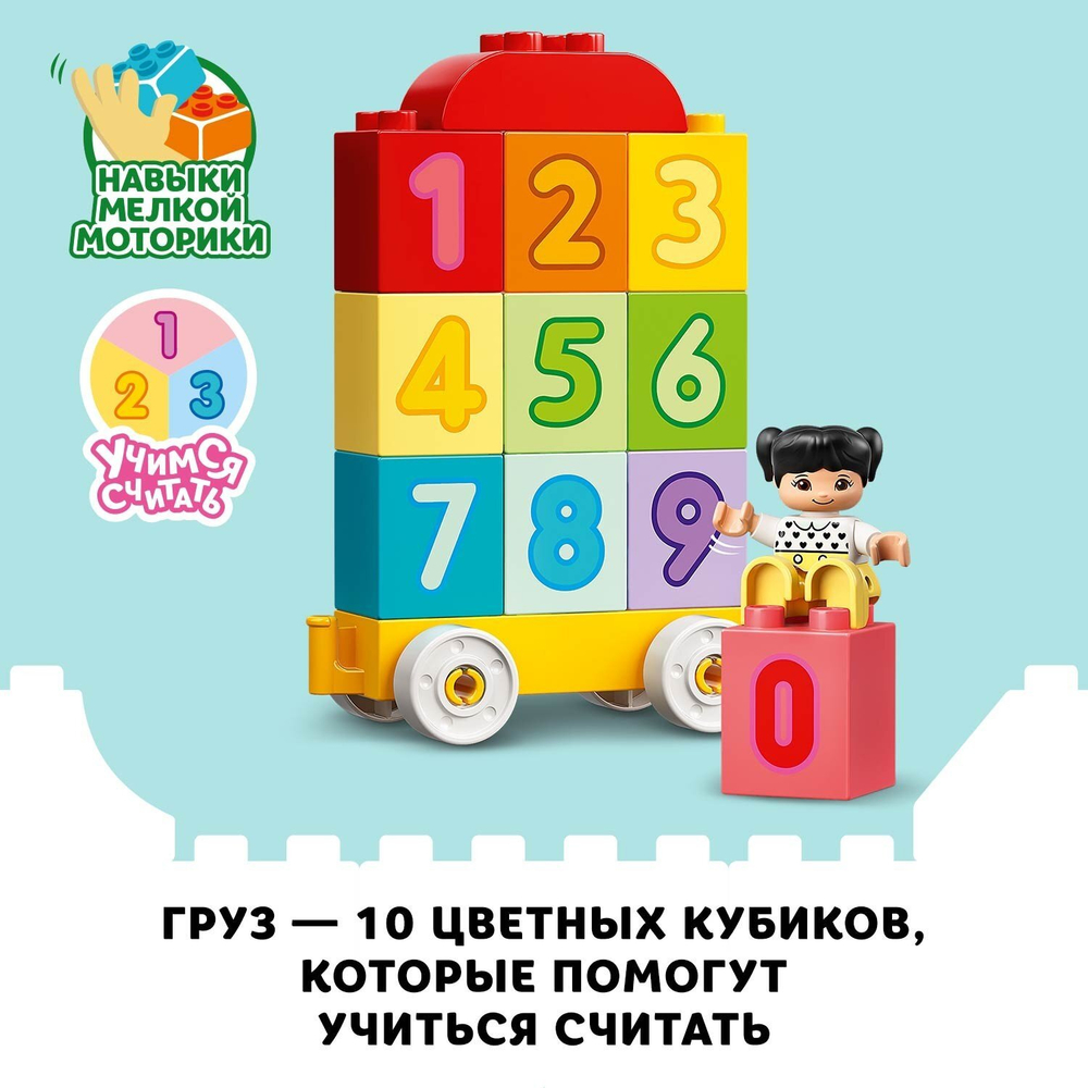 Конструктор LEGO DUPLO My First Поезд с цифрами-учимся считать | 10954