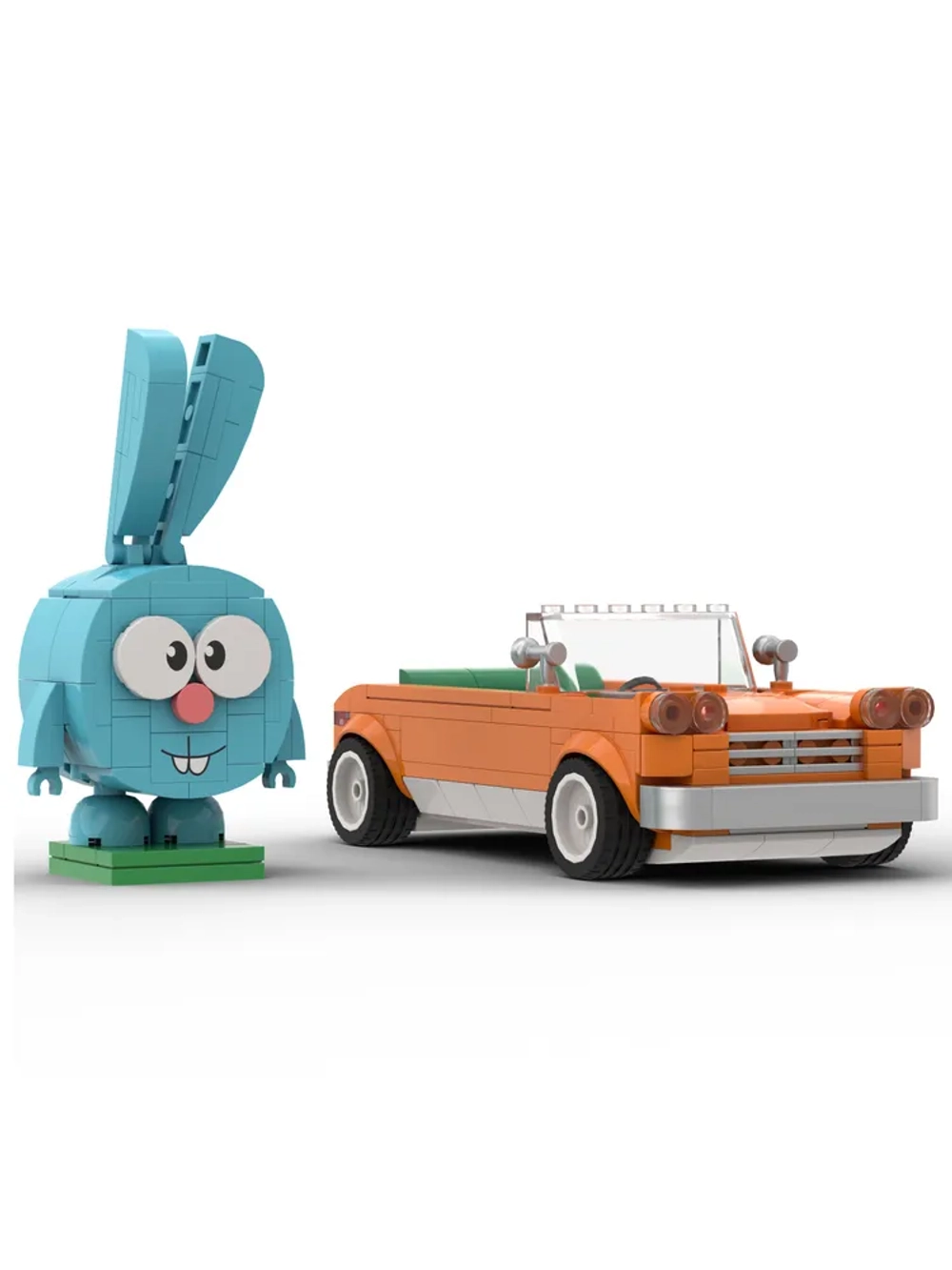 Конструктор Brick Labs Смешарики: Крош на авто, AB-1506