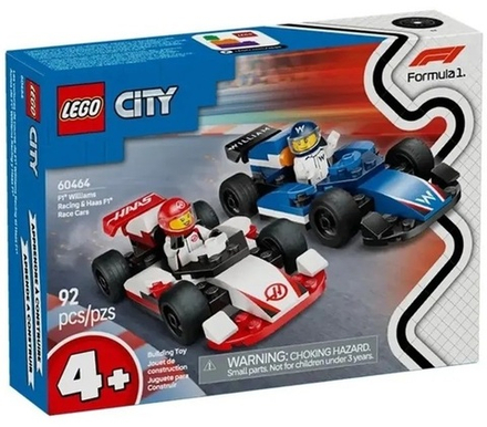 Конструктор LEGO City 60464 Болиды F1 Williams Racing и Haas F1