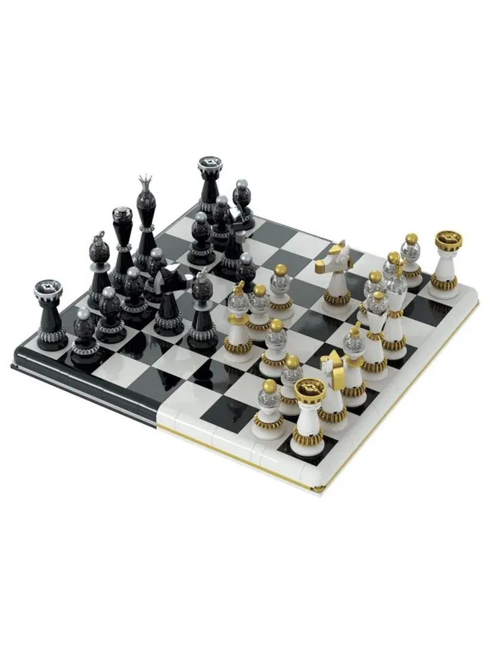 Конструктор Brick Labs AB-1220 Шахматы и шашки 2в1