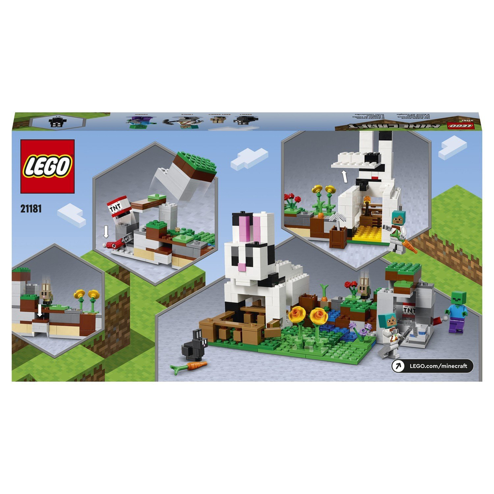 Конструктор LEGO Minecraft Кроличье ранчо | 21181