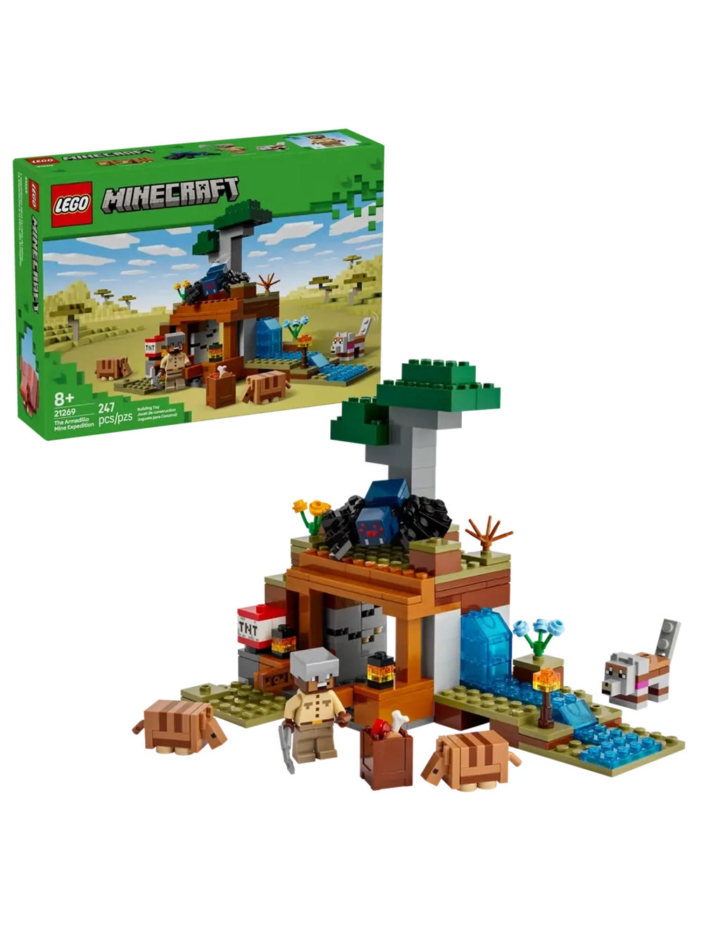 Конструктор LEGO Minecraft 21269 Экспедиция на рудник Броненосец