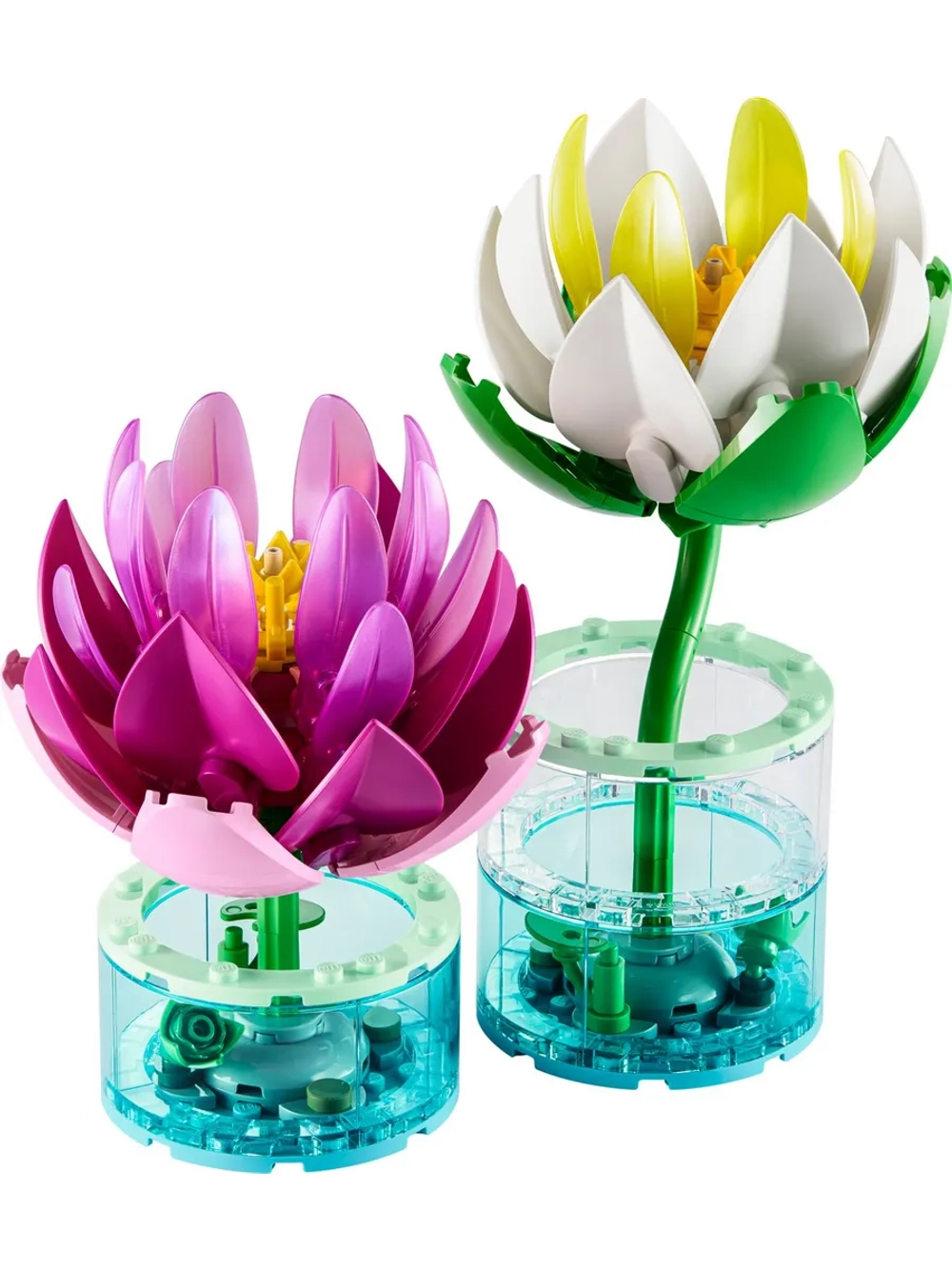 Конструктор LEGO Botanicals 11511 Водяные Лилии, белый/розовый