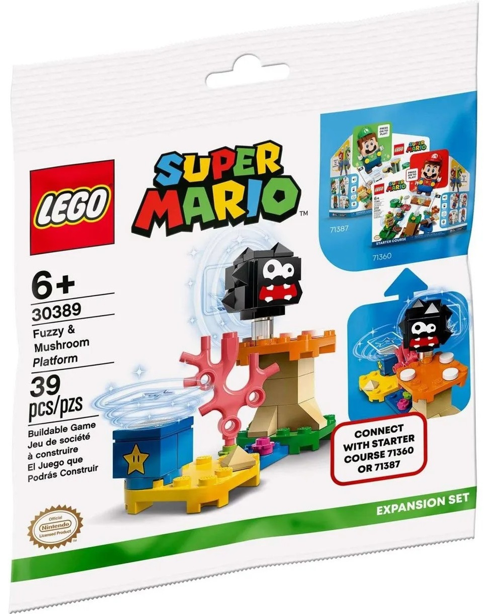 Конструктор LEGO Super Mario Лохматик и гриб-платформа | 30389