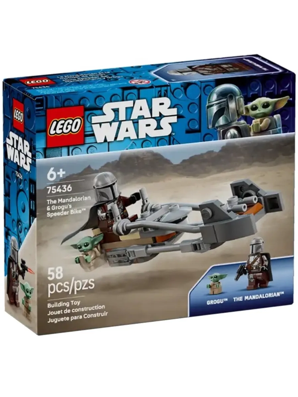 Конструктор LEGO Star Wars 75436 Спидербайк мандалорца и Грогу