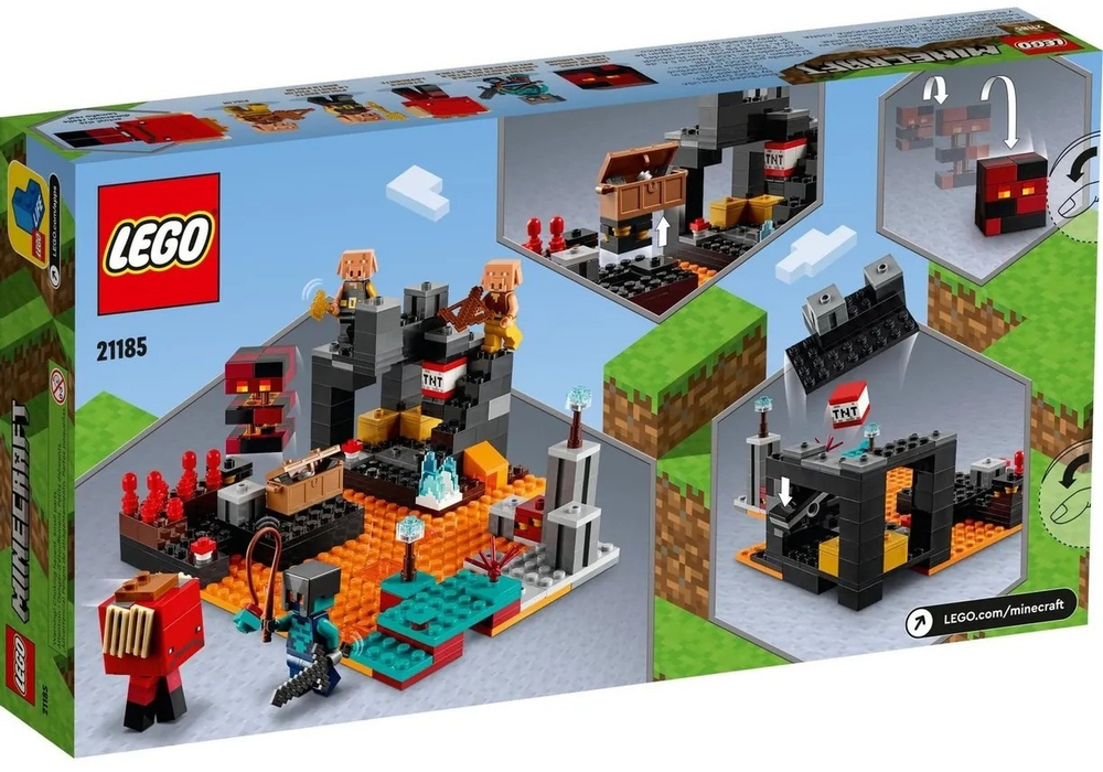 Конструктор LEGO Minecraft Бастион Нижнего мира | 21185