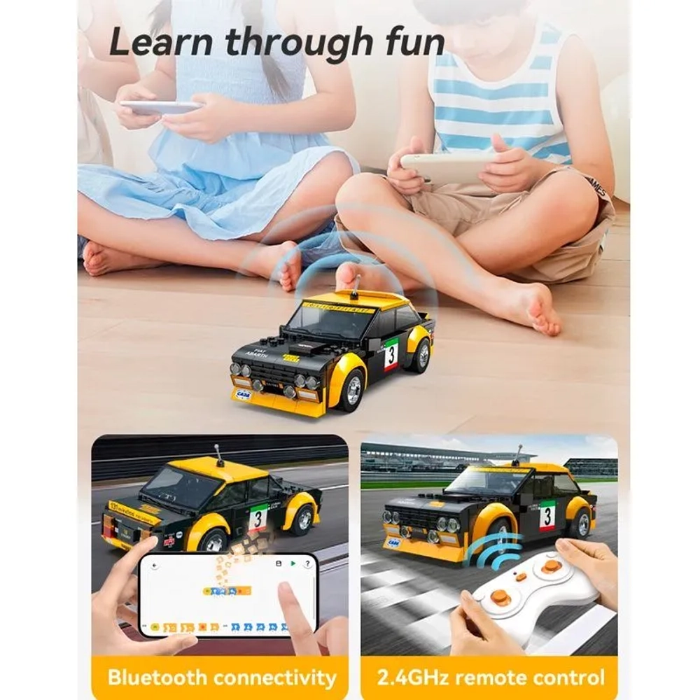 Конструктор CaDA радиоуправляемый Fiat Abarth 131, 1:20, 216 деталей - C51092W