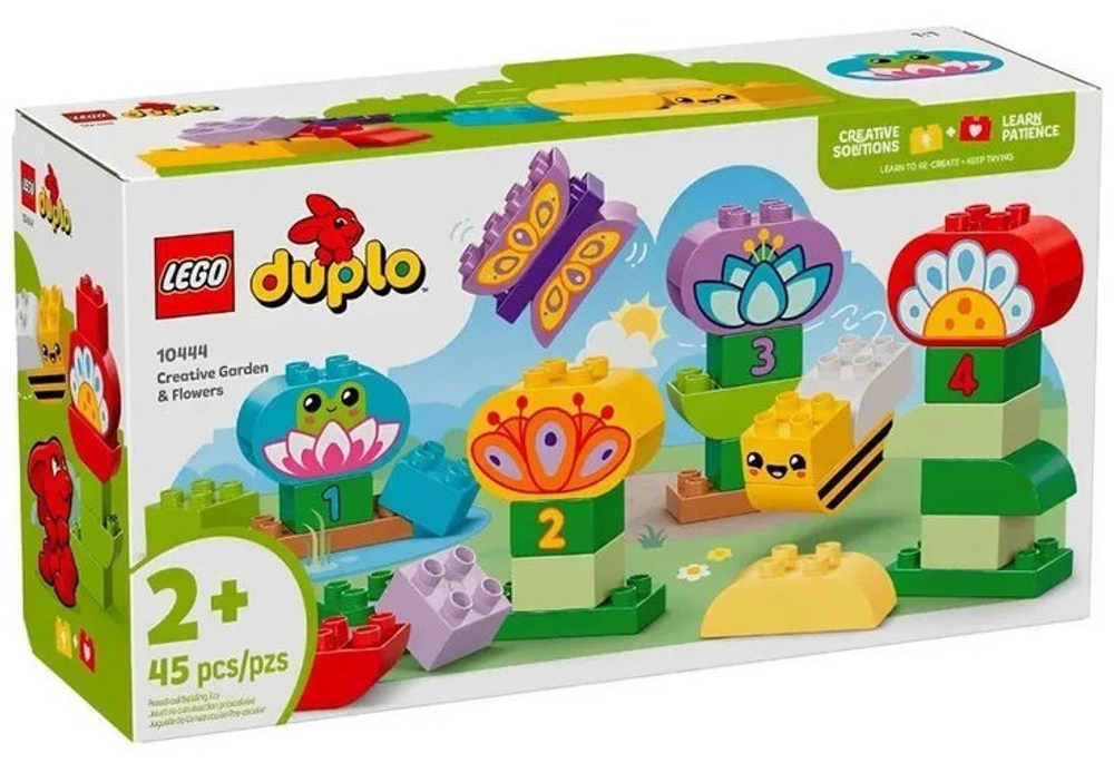 Конструктор LEGO DUPLO Создаем сад с цветами, 45 деталей, 2+, 10444