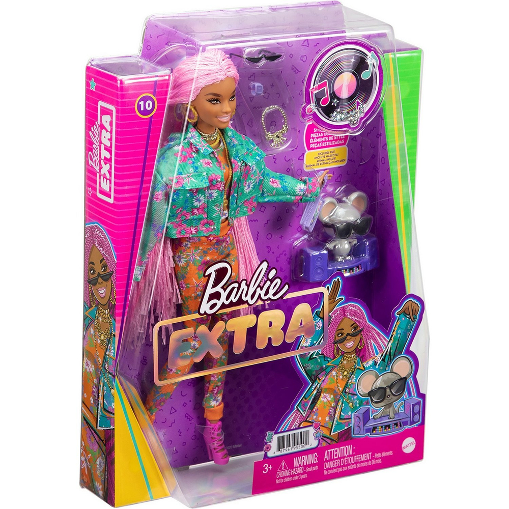 Кукла Barbie Экстра с розовыми косичками | GXF09