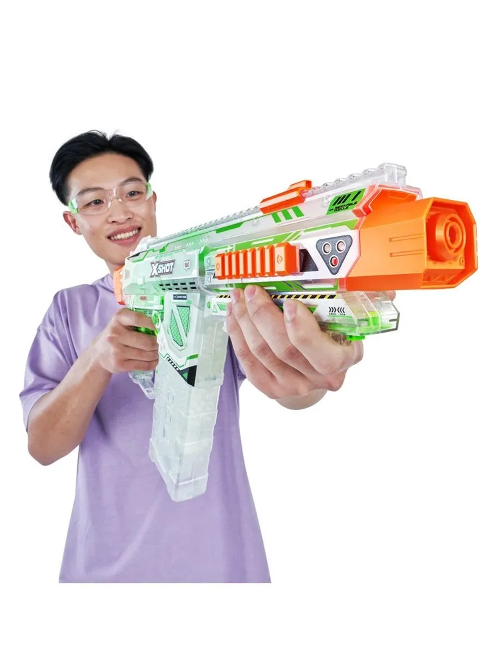 Игровой набор ZURU X-Shot HYPERGEL: Найтмер (бластер, 10000 снарядов-гранул, защитные очки), 36783