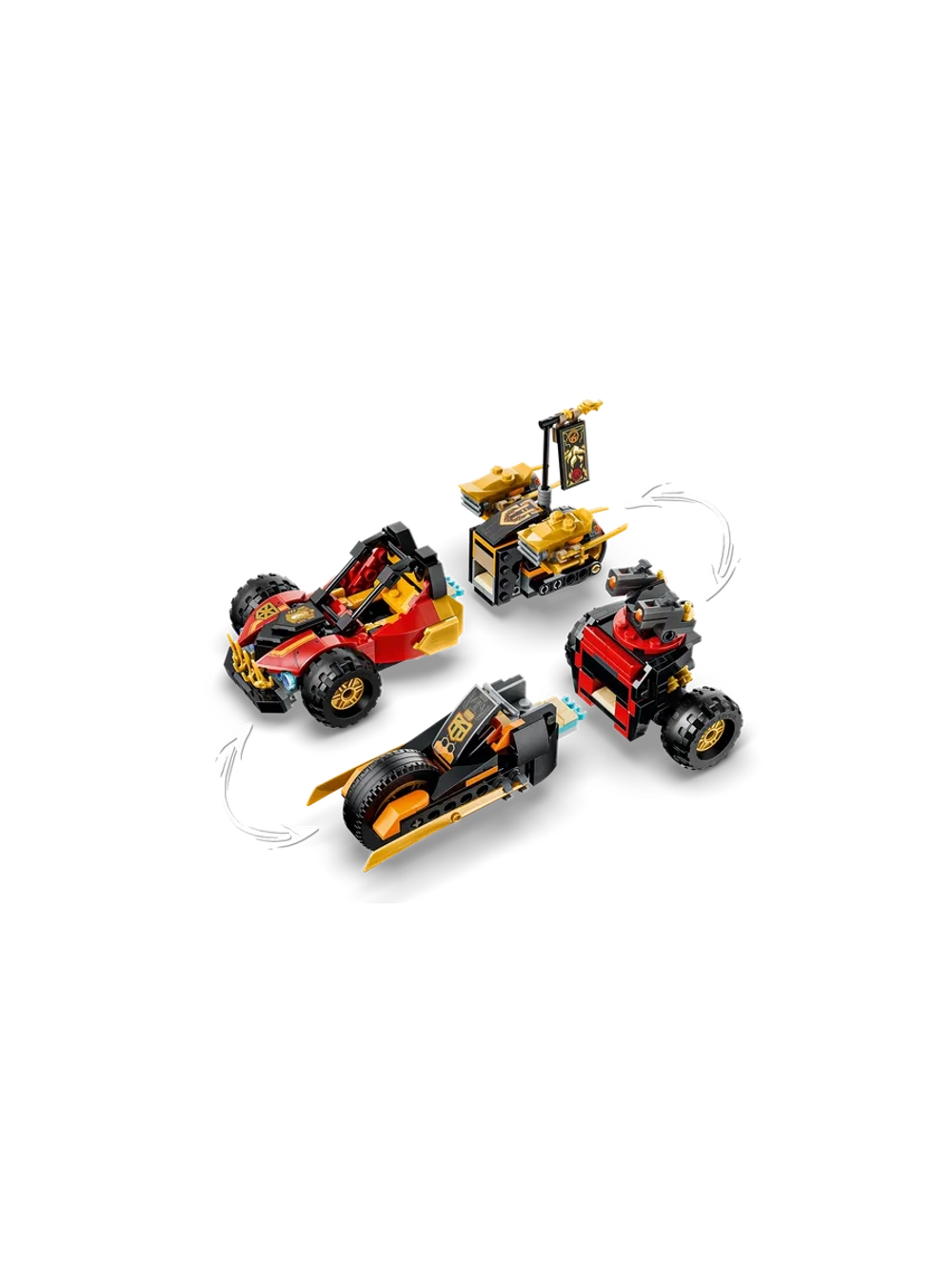 Конструктор LEGO NINJAGO 71864 Комбинируемый автомобиль Кая и Коула