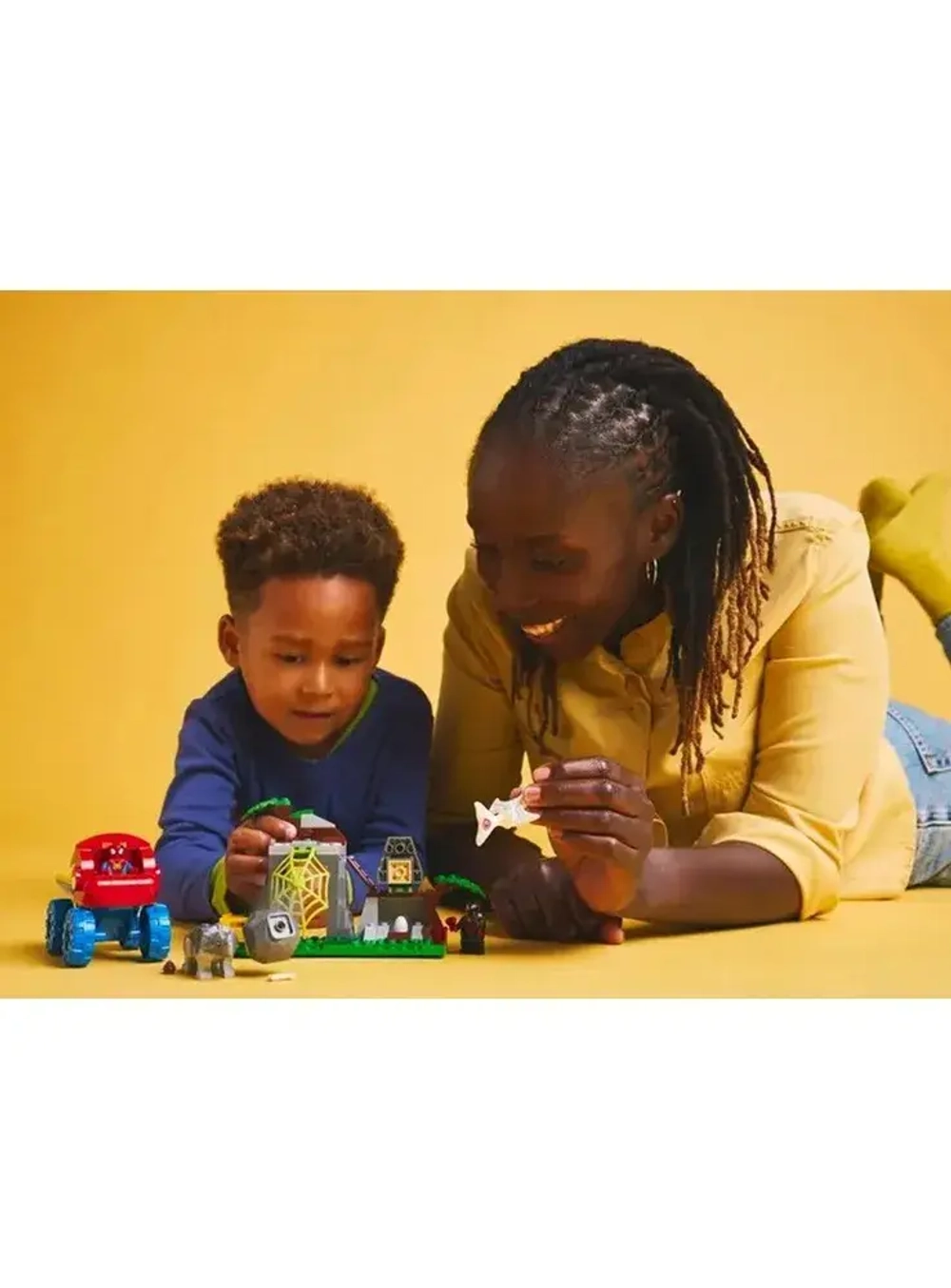 Конструктор LEGO Marvel Команда Паучков на спасательной миссии в грузовике-динозавре 11199