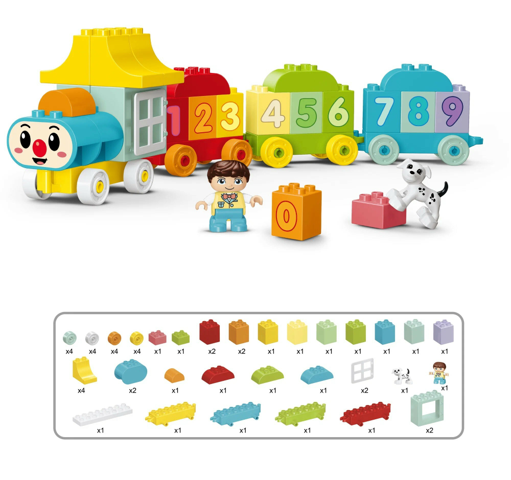 Конструктор Kids home toys Паровозик с цифрами - учимся считать | FCJ0945393