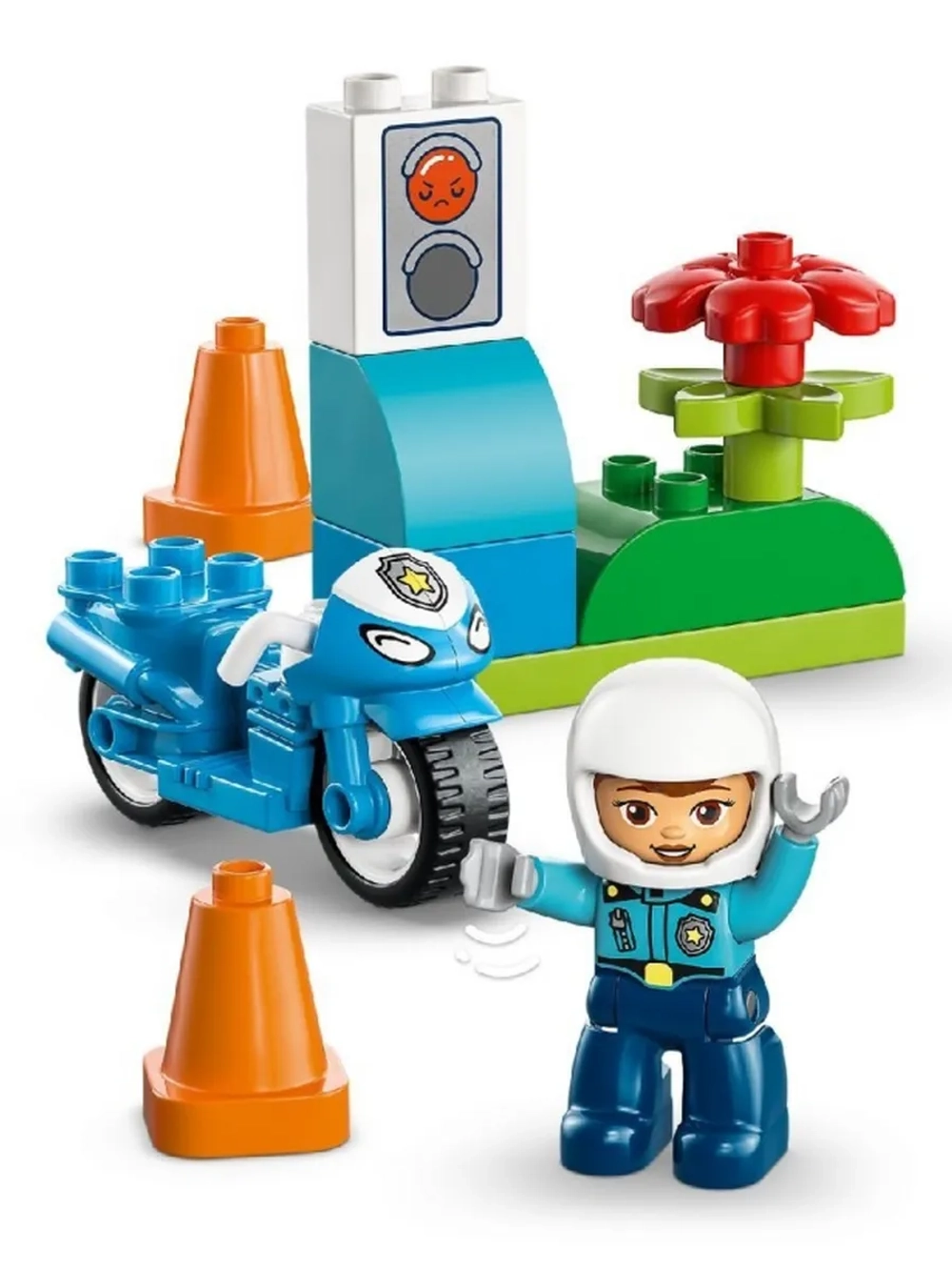 Конструктор LEGO DUPLO 10471 Синий полицейский мотоцикл