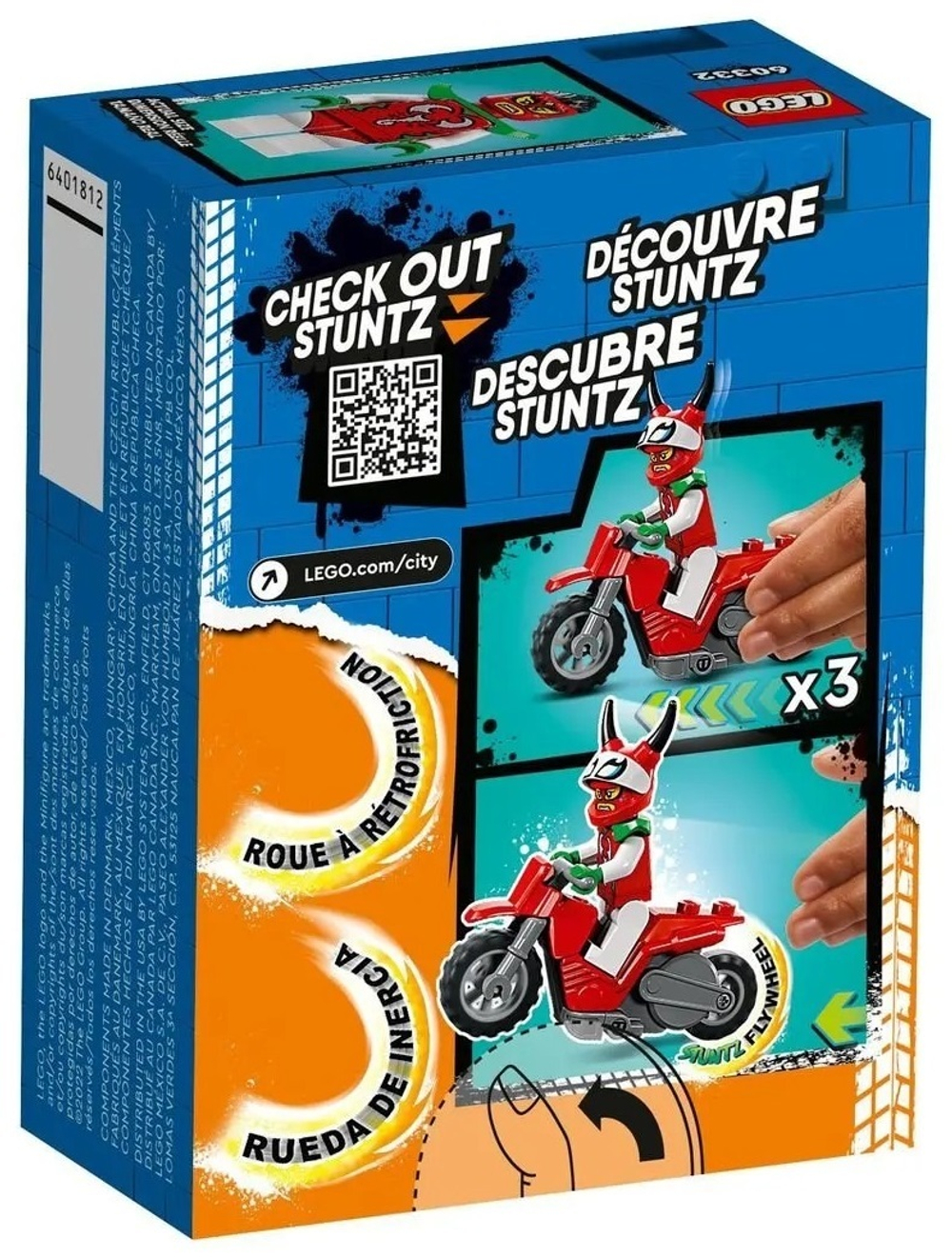 Конструктор LEGO City Трюковой мотоцикл Безрассудного Скорпиона | 60332