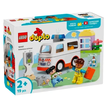 Конструктор LEGO DUPLO Машина скорой помощи с водителем | 10447