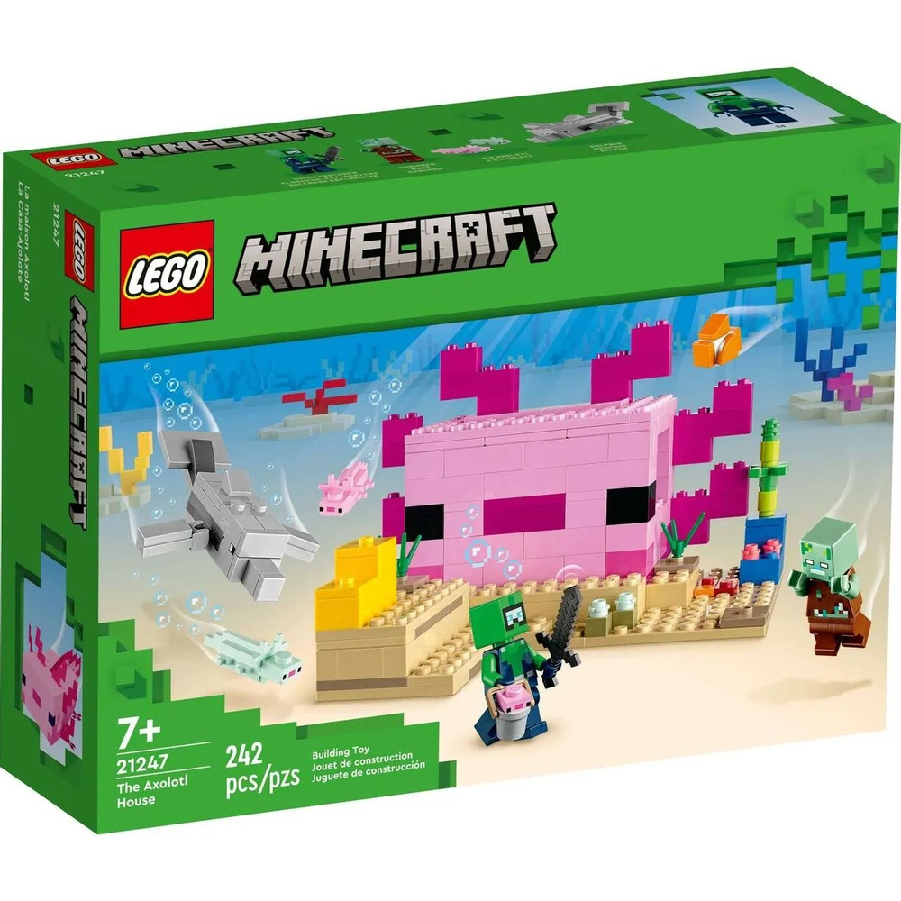 Конструктор LEGO Minecraft Дом аксолотля | 21247