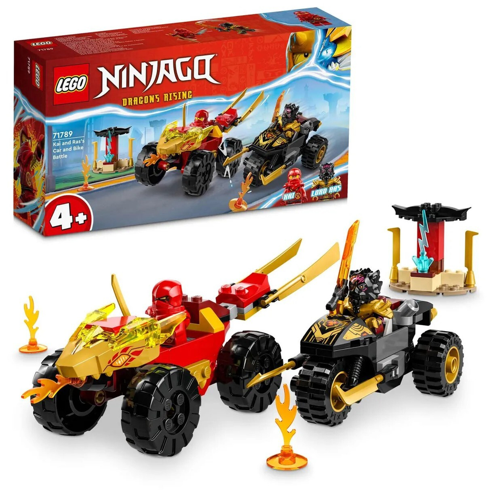 Конструктор LEGO Ninjago Кай и Рас битва на машине и мотоцикле | 71789