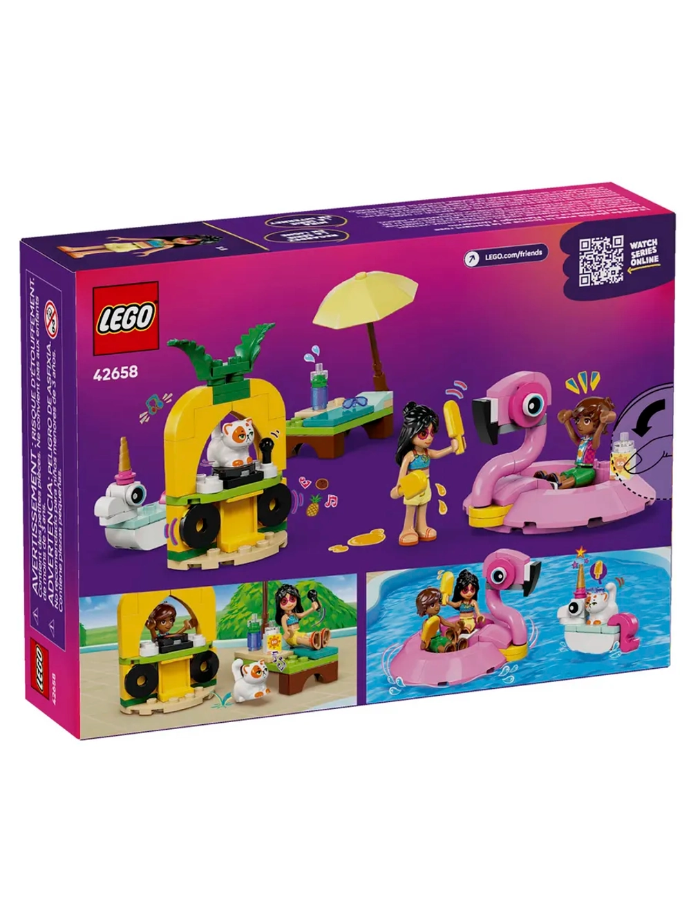 Конструктор LEGO Friends 42658 Вечеринка у бассейна с единорогом и фламинго