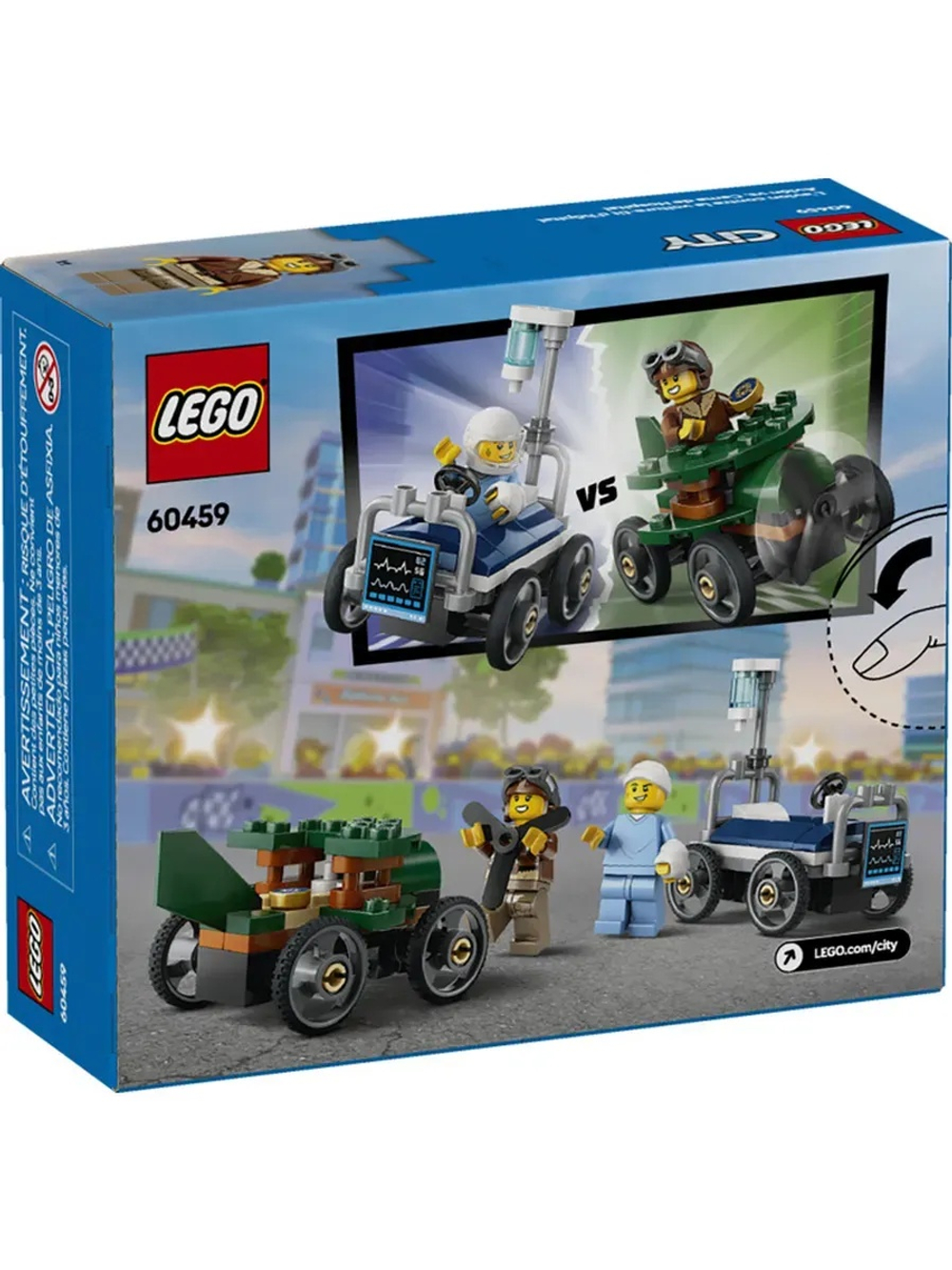 Конструктор LEGO City 60459 Самолёт против машины скорой помощи