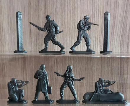 Солдатики "Нарушители границы". Цвет антрацит