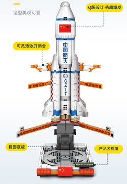 Конструктор Космическая ракета CZ-7 | 203015