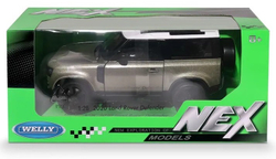 Машинка металлическая Welly 1:24 2020 LAND ROVER DEFENDER, серебристая | 24110W