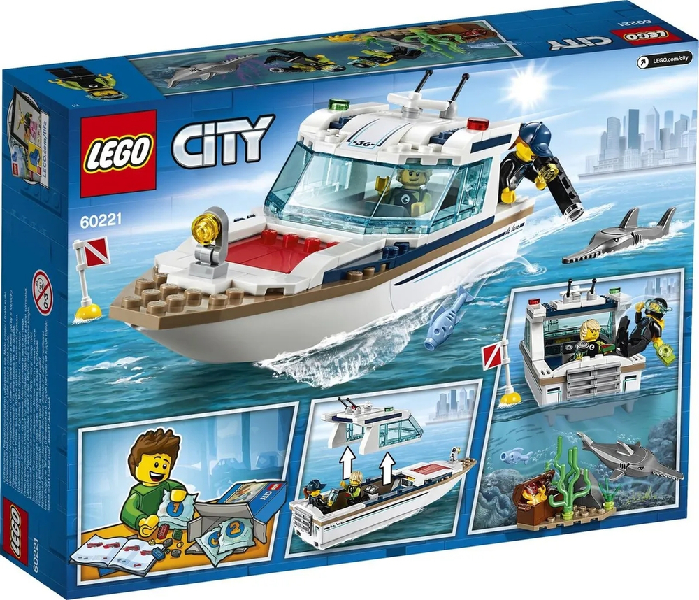 Конструктор LEGO City Great Vehicles Яхта для дайвинга | 60221