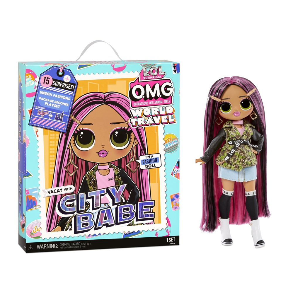 Кукла L.O.L. Surprise! OMG Travel Doll City Babe | 76587EUC