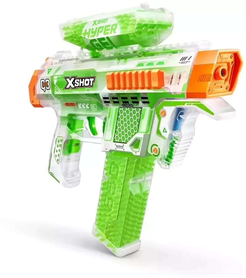 Игровой набор ZURU X-Shot HYPERGEL GLOW IN THE DARK Найтстрайкер (бластер, 5000 сн.-гр., защ. очки) 36782