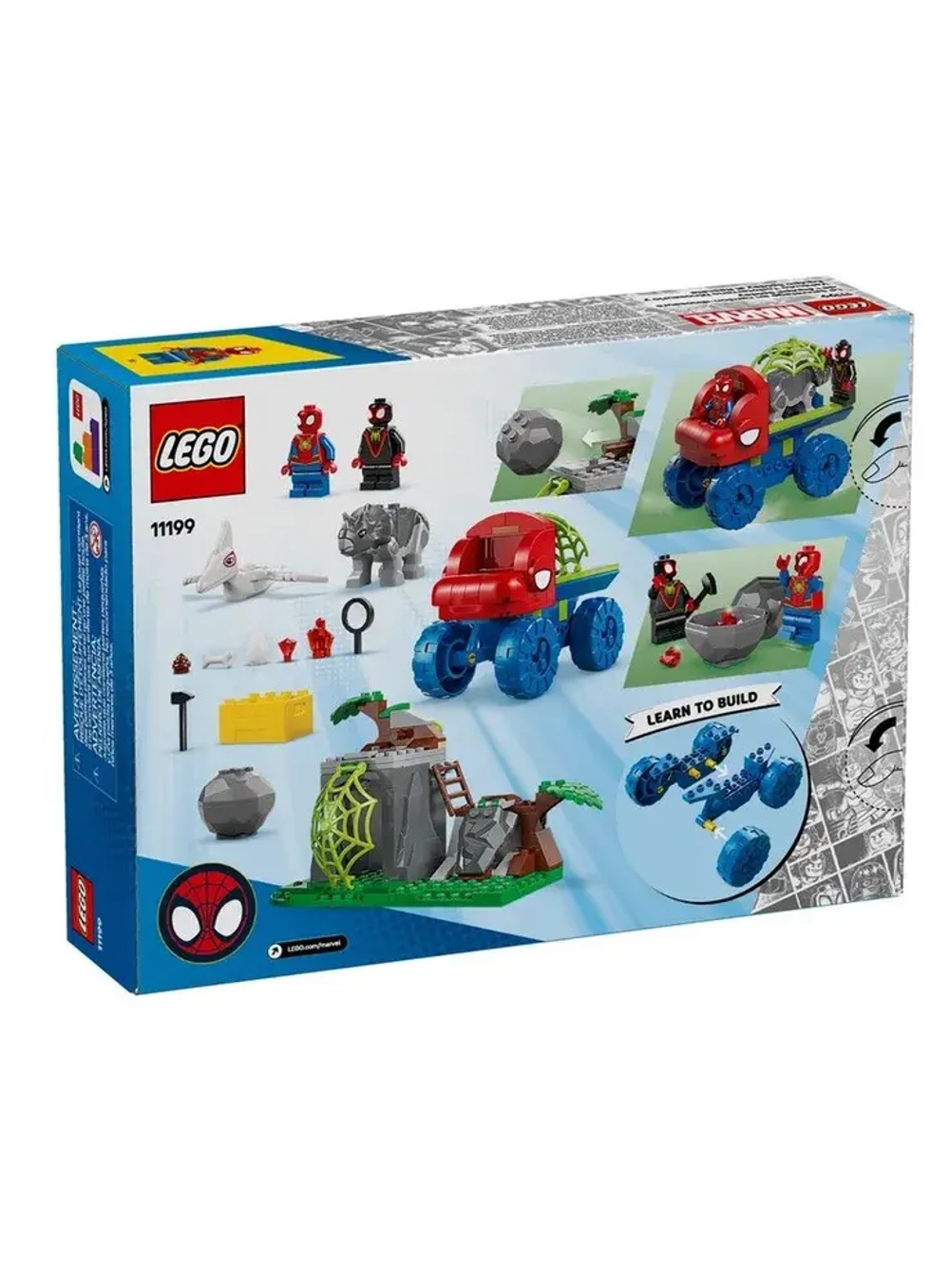 Конструктор LEGO Marvel Команда Паучков на спасательной миссии в грузовике-динозавре 11199