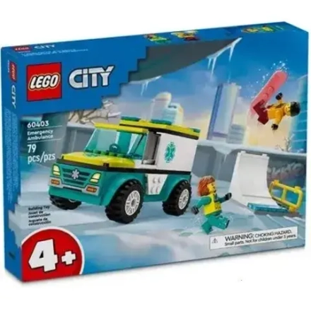 Конструктор LEGO City Скорая помощь и сноубордист | 60403