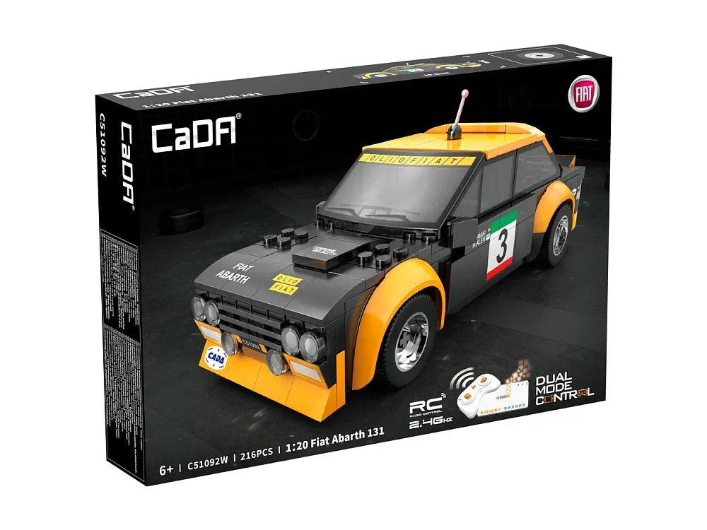 Конструктор CaDA радиоуправляемый Fiat Abarth 131, 1:20, 216 деталей - C51092W