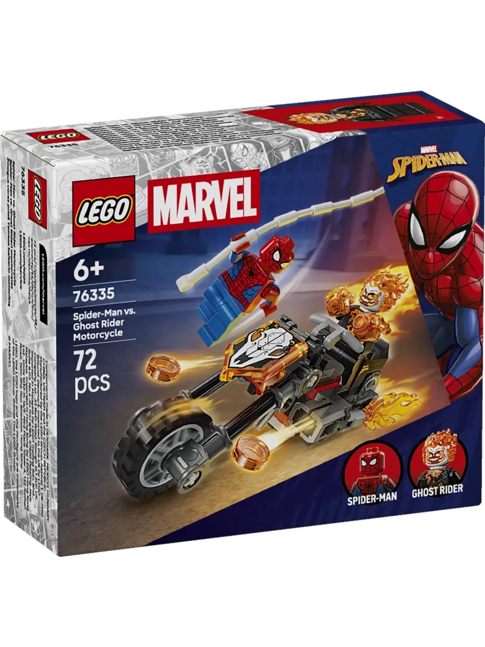 Конструктор LEGO Marvel 76335 Человек-паук против Призрачного гонщика на мотоцикле