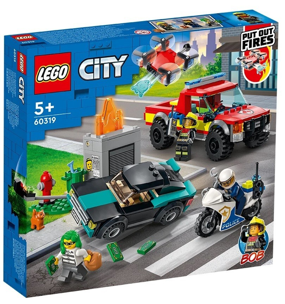 Конструктор LEGO City Пожарная бригада и полицейская погоня | 60319