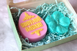 Набор Пасхальный Яйцо розовое, Гибискус голубой