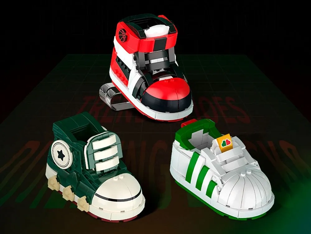 Конструктор JAKI 8201 Молодежная белая кроссовка