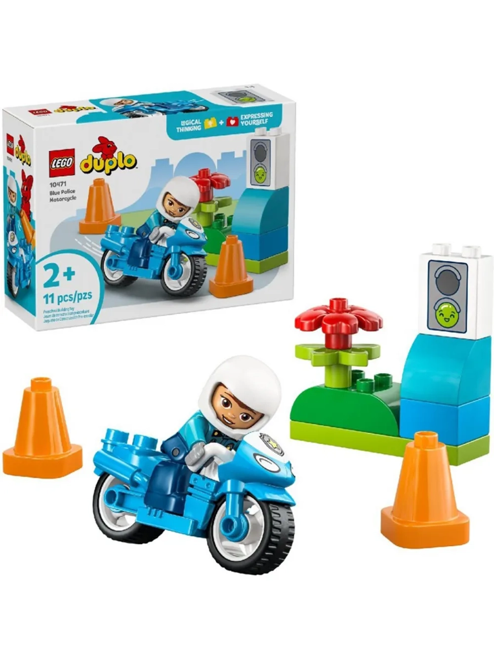 Конструктор LEGO DUPLO 10471 Синий полицейский мотоцикл