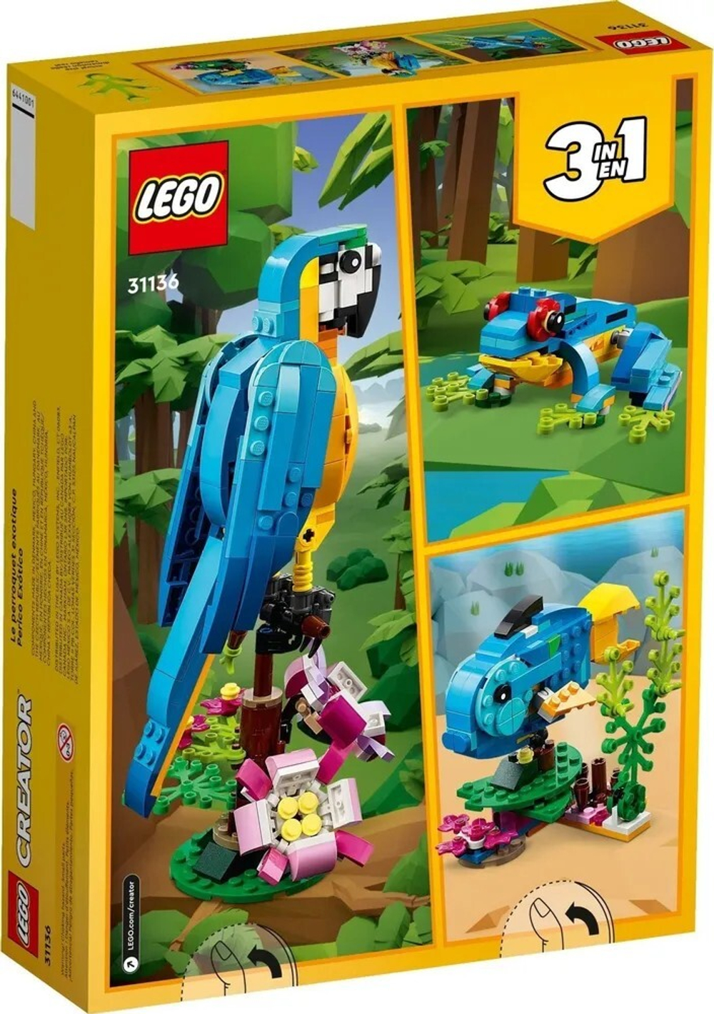 Конструктор LEGO Creator Экзотический попугай 3 в 1 | 31136