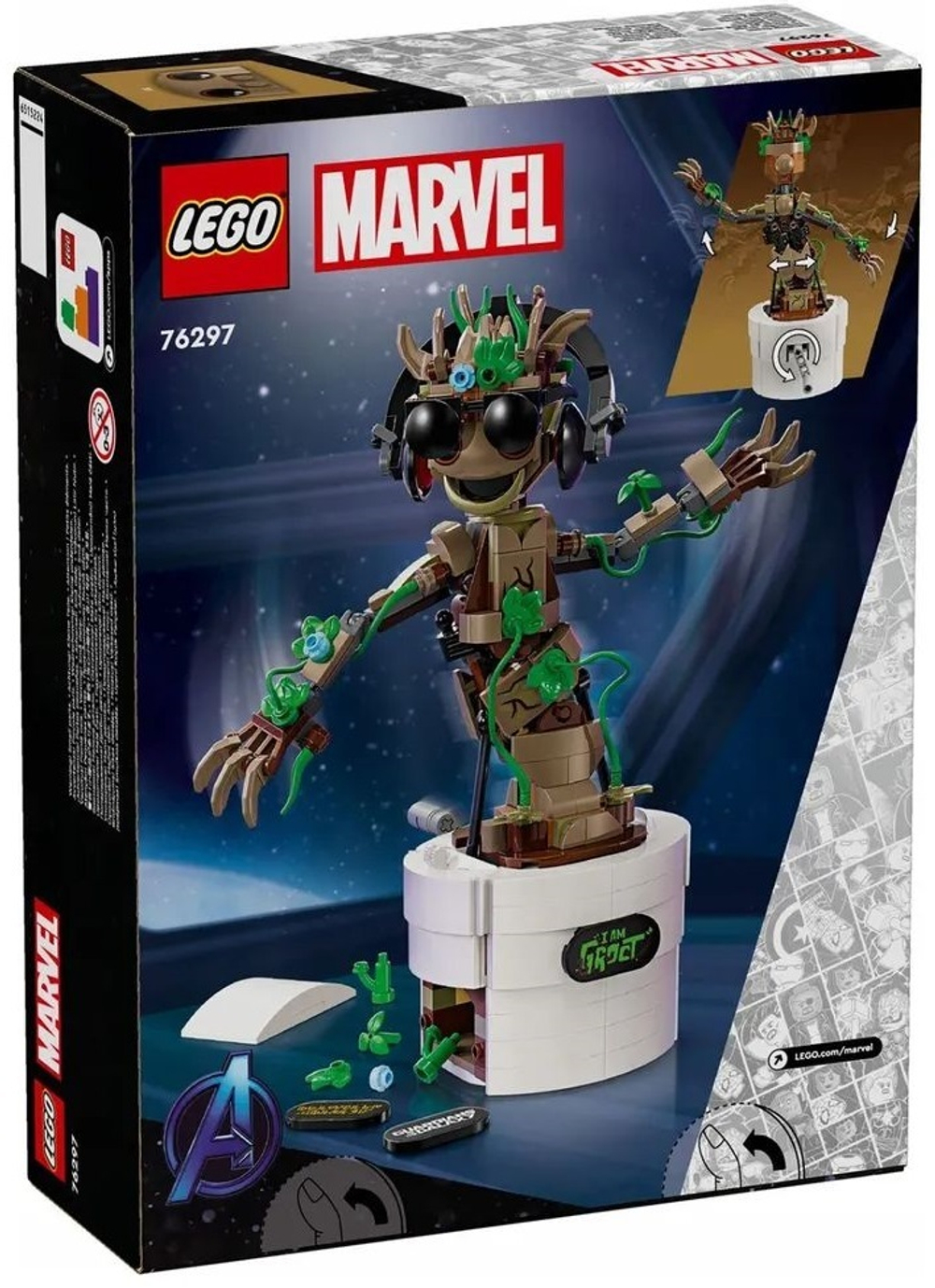 Конструктор LEGO Marvel Стражи Галактики: танцующий Грут | 76297