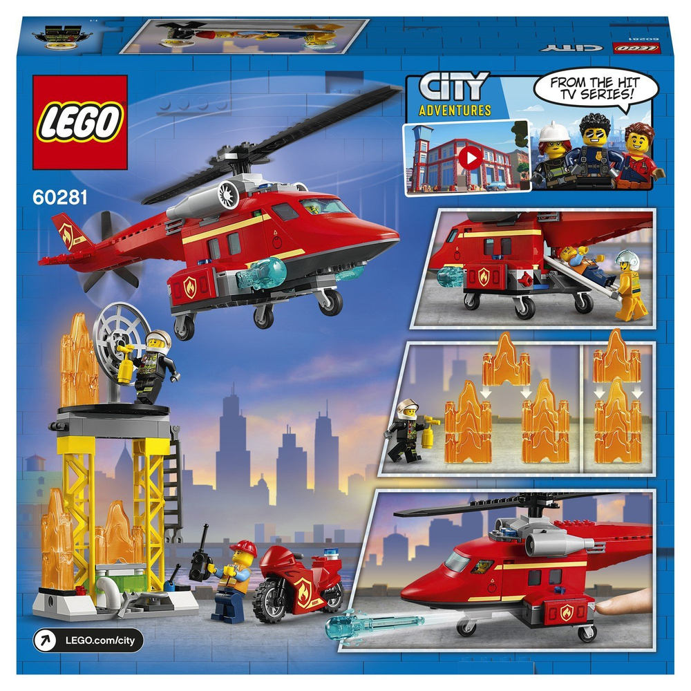 Конструктор LEGO City Fire Спасательный пожарный вертолёт | 60281