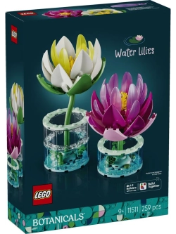 Конструктор LEGO Botanicals 11511 Водяные Лилии, белый/розовый