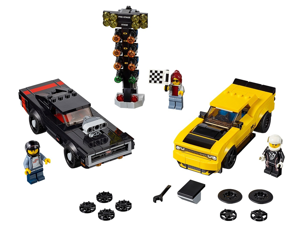 Конструктор LEGO Speed Champions Автомобили 2018 Dodge Challenger SRT Demon+1970 Dodge Charger R/T | 75893
