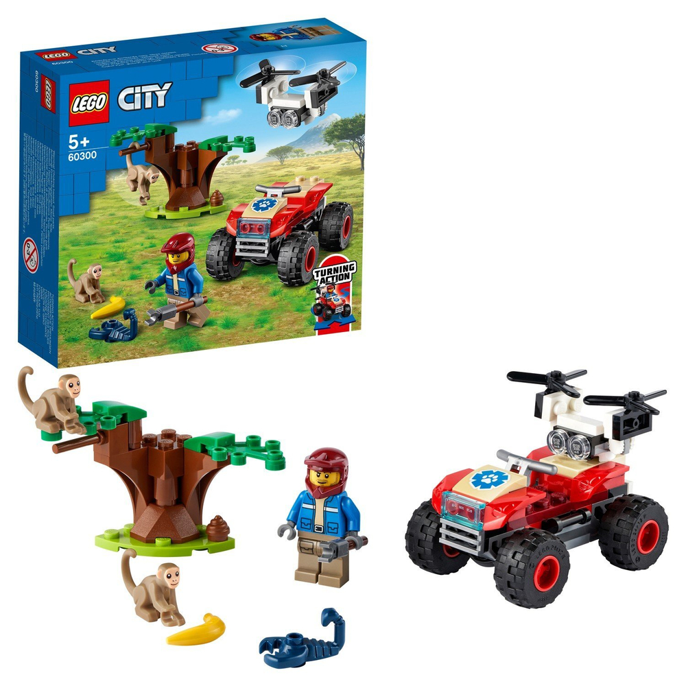 Конструктор LEGO City Wildlife Спасательный вездеход для зверей | 60300