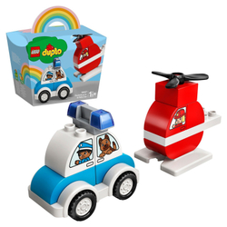 Конструктор LEGO DUPLO My First Пожарный вертолет и полицейский автомобиль | 10957