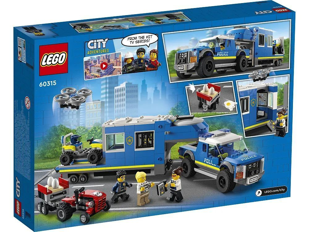 Конструктор LEGO City Police Полицейский мобильный командный трейлер | 60315