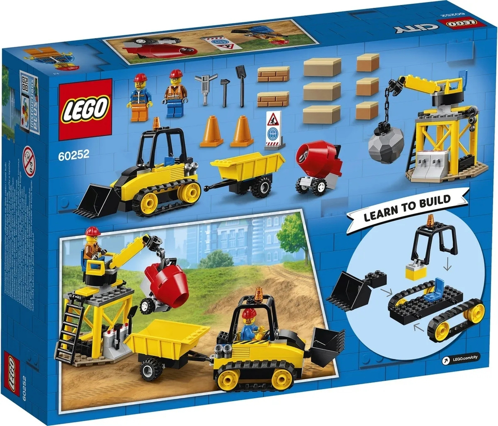 Конструктор LEGO City Great Vehicles Строительный бульдозер | 60252