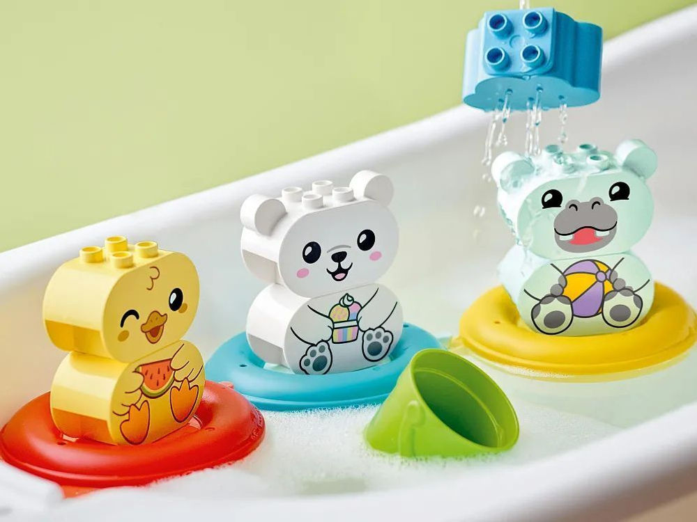 Конструктор LEGO DUPLO Приключения в ванной: плавучий поезд для зверей | 10965