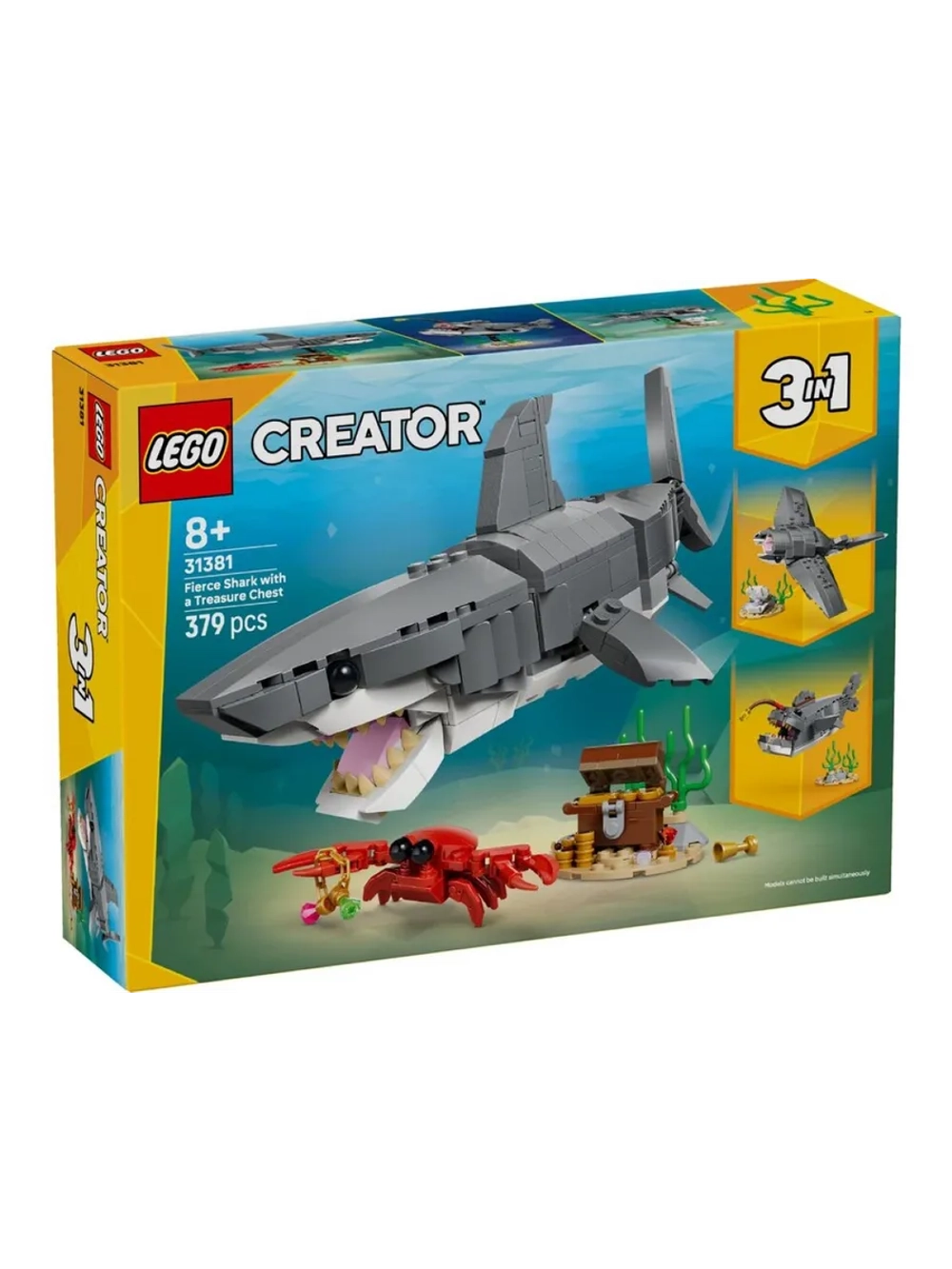 Конструктор LEGO Creator 31381 Злобная акула и сундук с сокровищами 3в1